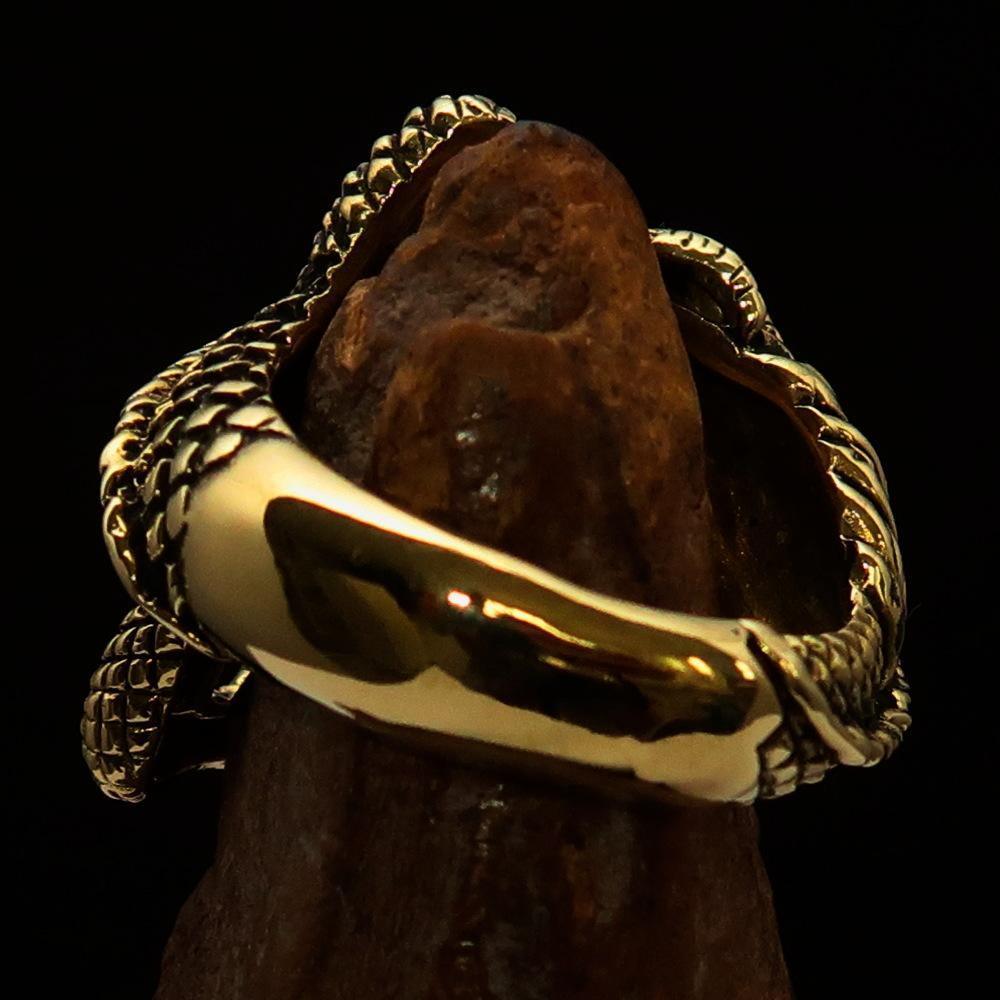 Excellent crafted Men's Dragon Ring - Solid Brass-4