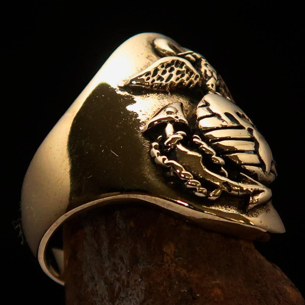 Excellent crafted Men's Marine's Military Ring - Solid Brass-2