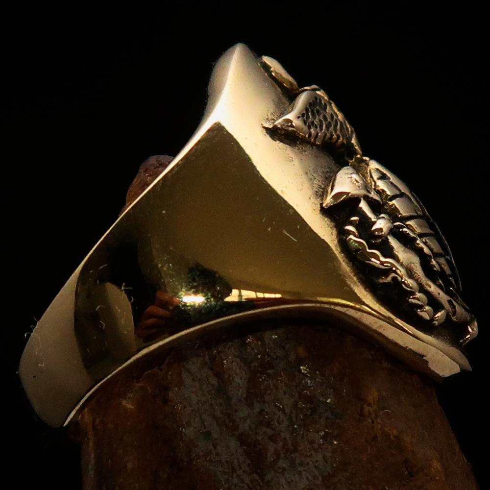 Excellent crafted Men's Marine's Military Ring - Solid Brass-3
